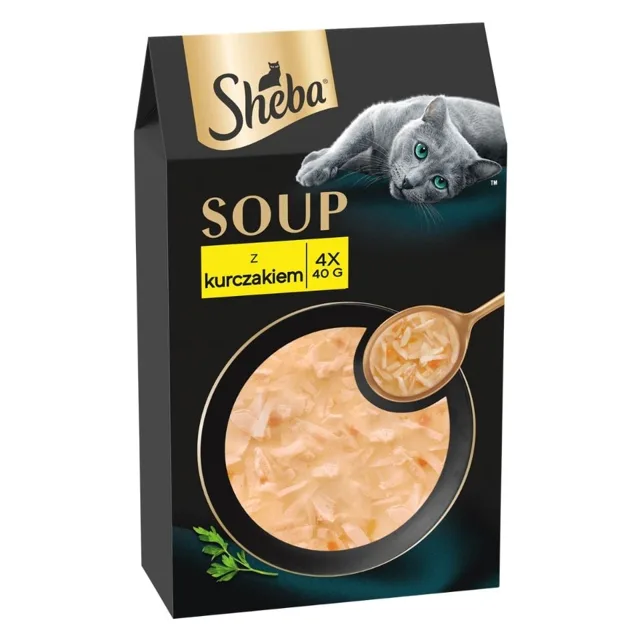 SHEBA polévka s kuřetem 4x40 g doplňkové krmivo pro kočky