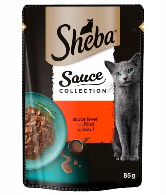 SHEBA Sauce Collection Beef 85g kousky hovězího masa v omáčce pro kočky