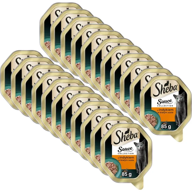 SHEBA Sauce Collection s krůtou v bílé omáčce 22x85 g krmivo pro kočky