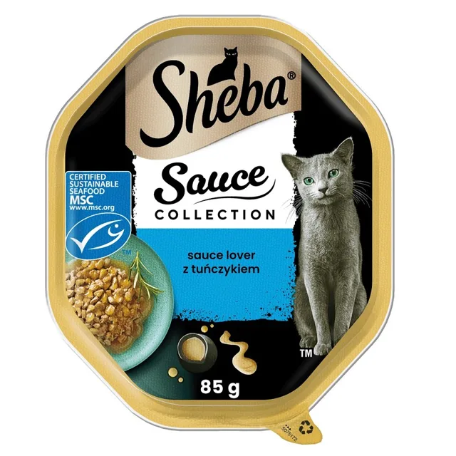 SHEBA Sauce Collection tác 85 g kousků v tuňákové omáčce