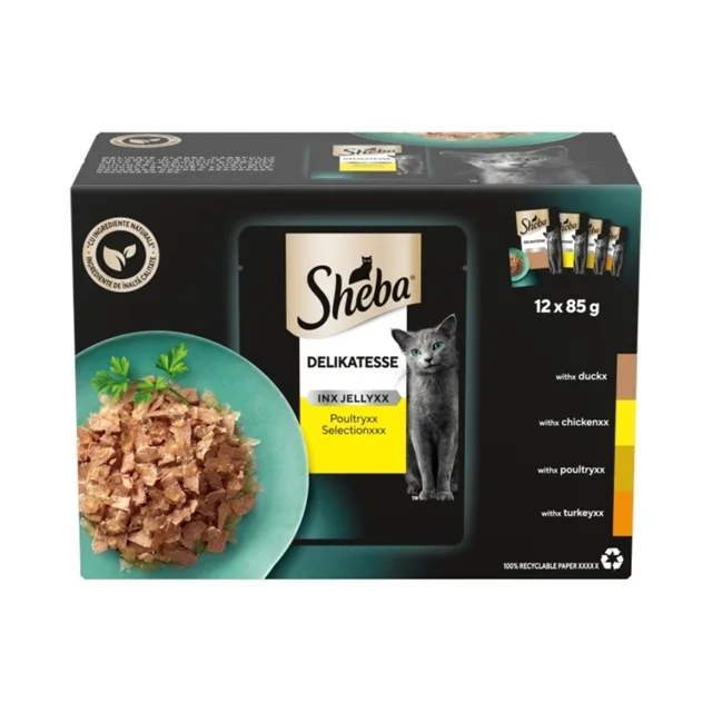 Sheba Selection in Jelly drůbeží výběr v želé kapsička 12x85 g
