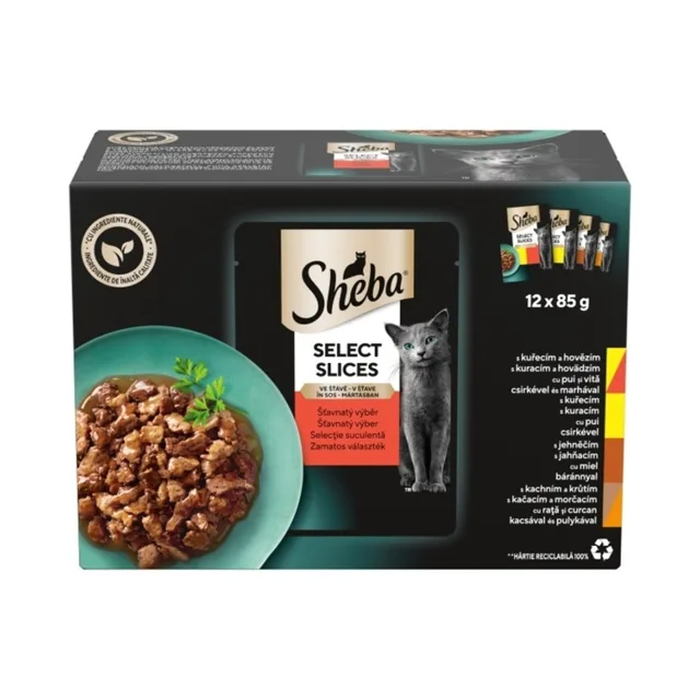 Sheba Selection in Jelly šťavnatý výběr v želé kapsička 12x85 g