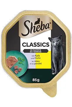 Sheba vanička telecí a kuřecí paštika 85g