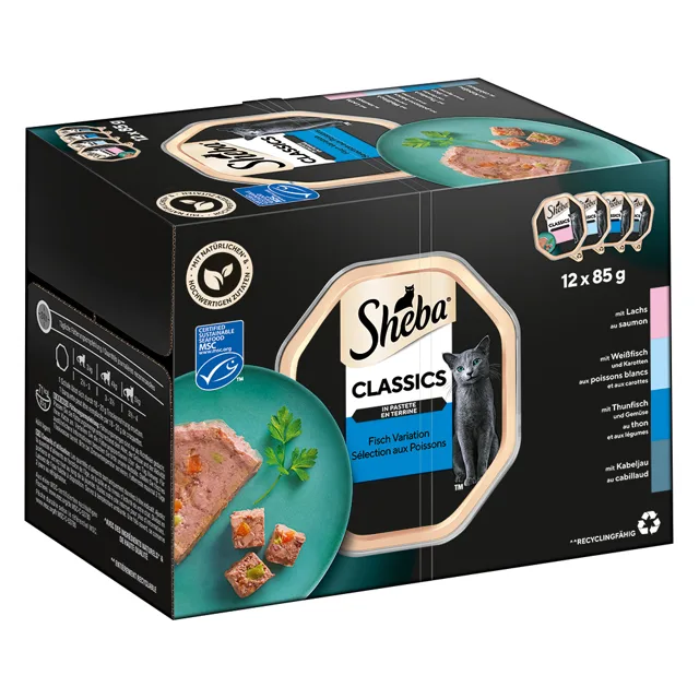 Sheba variace megabalení mističky 12 x 85 g - Classics in Pastete