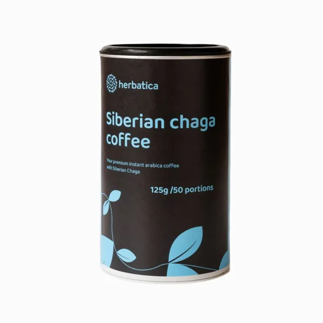 Sibiřská čaga s prémiovou instantní kávou arabica - 125 g - Herbatica