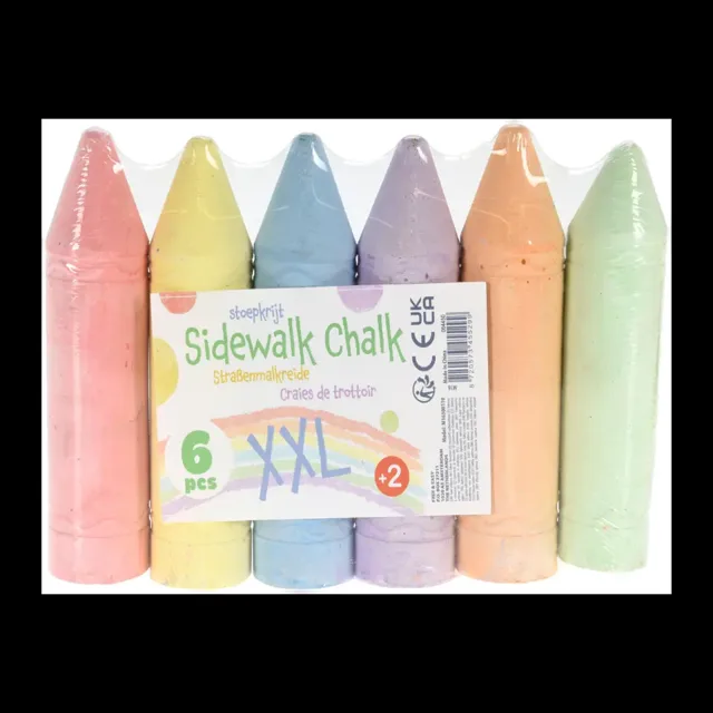 SIDEWALK CHALK Křídy na chodník Mega 6 ks