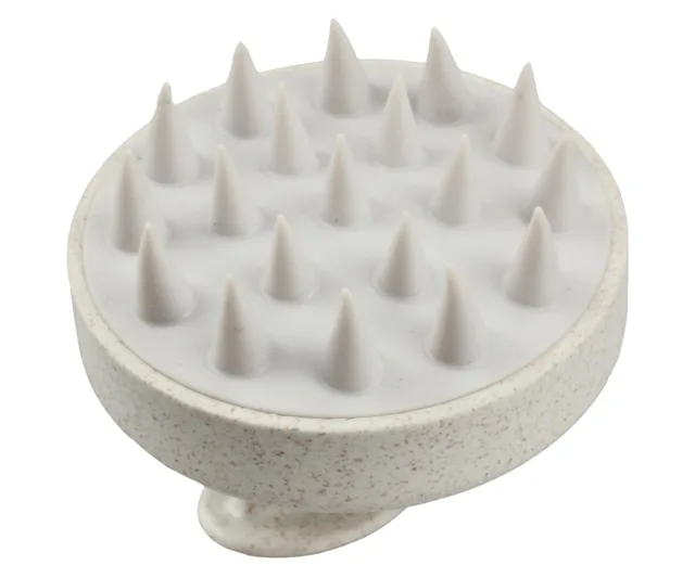 Silikonový masážní kartáč na pokožku hlavy Hairway Organica Silicone Head Massage Brush - béžový (08093-20)
