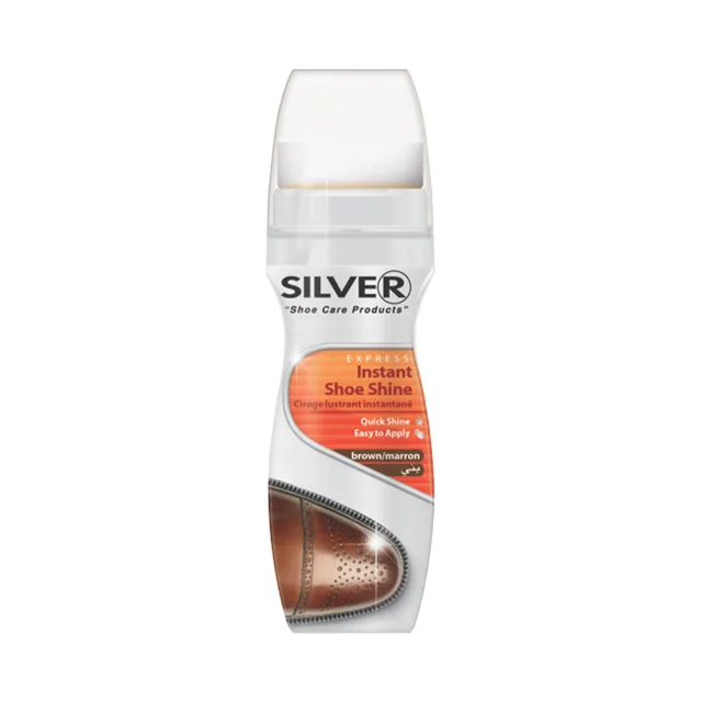 SILVER Ex. Ins. Shoe Shine Brown - tekutý vosk (lesk) na obuv hnědý, 75 ml