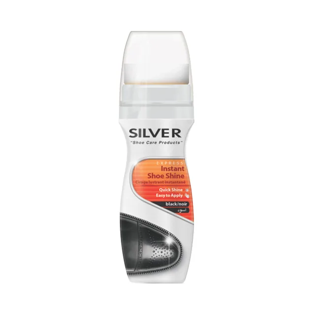 SILVER Ex. Inst. Shoe Shine Black - tekutý vosk (lesk) na obuv černý, 75 ml