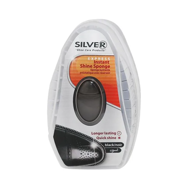 SILVER Exp. Ins. Shine Sponge Black - houbička silikon olej černá, 6 ml