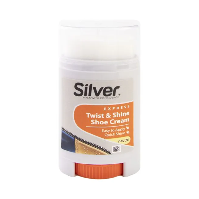 SILVER Express Twist&Shine Shoe Cream Neutral - krém na boty bezbarvý, 50 ml