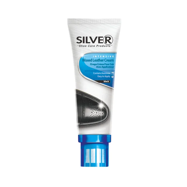 SILVER Int. Waxed Leather Cream  Black - krém na boty černý tuba, 75 ml
