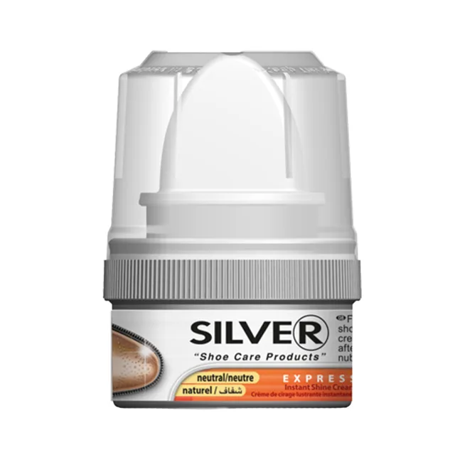 SILVER krém na boty s aplikátorem - bezbarvý, 50 ml