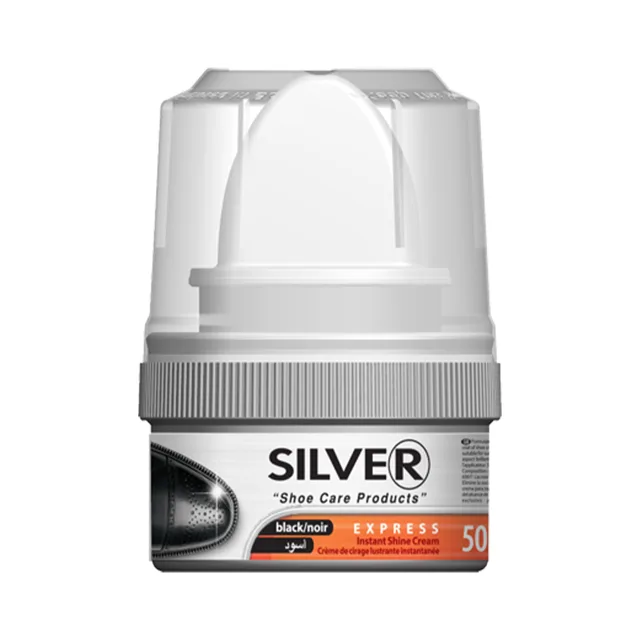 SILVER krém na boty s aplikátorem - černý, 50 ml