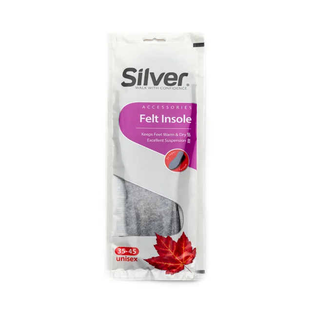 SILVER odstřihávací vložka do bot FELT INSOLE 35-45, 1 pár