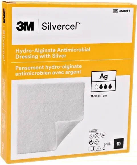 Silvercel Hydroalginate Krytí 11 x 11cm 10 ks