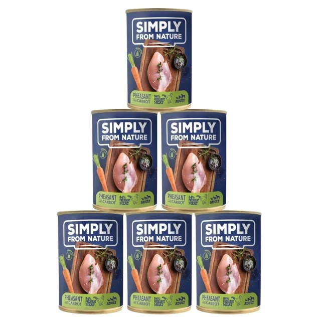 SIMPLY FROM NATURE Bažant s mrkví 6 x 400 g konzerva pro psy