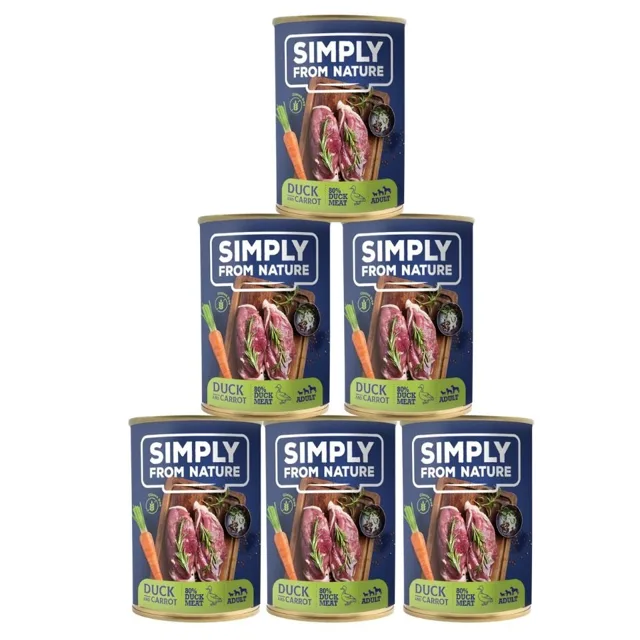 SIMPLY FROM NATURE Kachna s mrkví 6 x 400 g konzerva pro psy