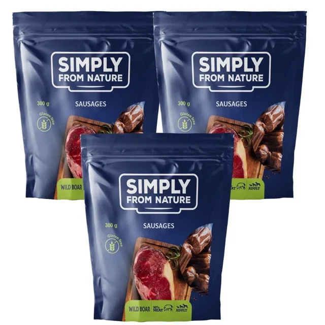 SIMPLY FROM NATURE Kančí klobásky 3 x 300 g