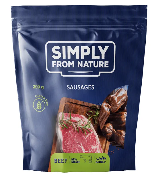 SIMPLY FROM NATURE Přírodní klobásky s hovězím masem 300 g