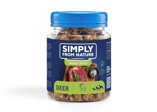 SIMPLY FROM NATURE Smart Bites Tréninkové pamlsky z jeleního masa 130 g
