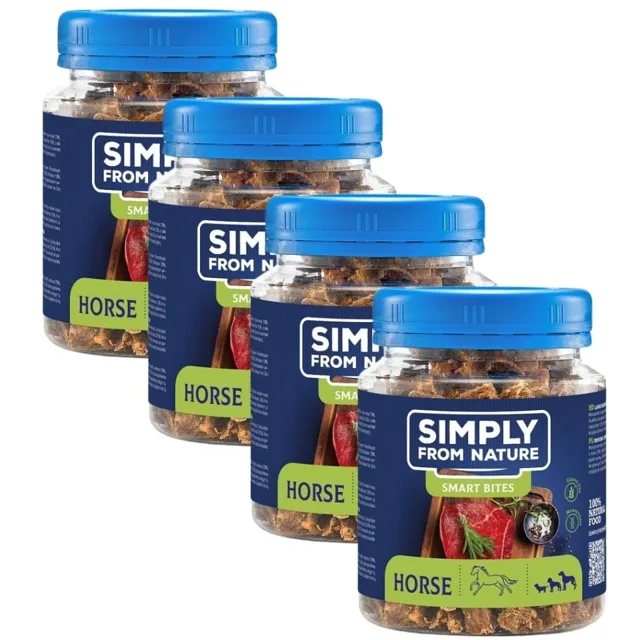 SIMPLY FROM NATURE Tréninkové pamlsky z koňského masa 4x130 g