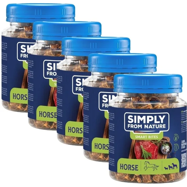 SIMPLY FROM NATURE Tréninkové pamlsky z koňského masa 5x130 g