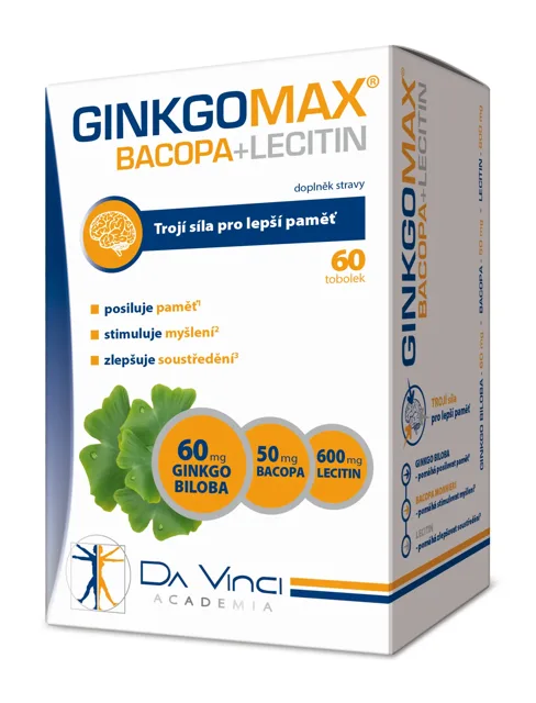 Simply You GinkgoMAX + Bacopa + Lecitin DaVinciAcademia 60 tobolek