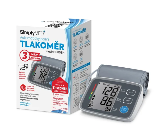 SimplyMed Pažní digitální tlakoměr s adaptérem U80EH