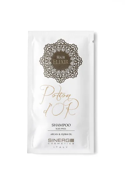 Sinergy Cosmetics Sinergy Vzorek Potion D'Or Argan Shampoo 15ml - Šampon s arganovým a jojobovým olejem