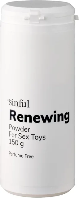 Sinful Talcum Latex Powder pro realistické sexuální hračky a péče o gumu 150g