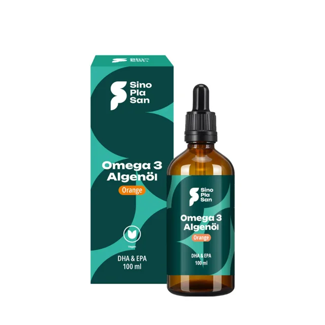 SinoPlaSan Omega 3 algae DHA+EPA olej (pomeranč), 100 ml