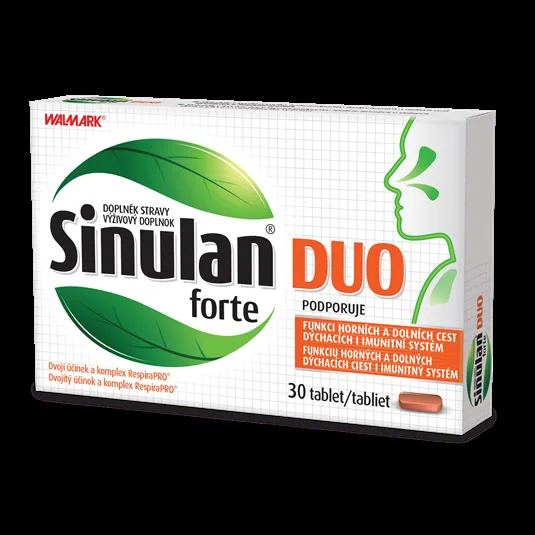 Sinulan DUO forte, zdravé horní a dolní dýchací cesty 30 tablet