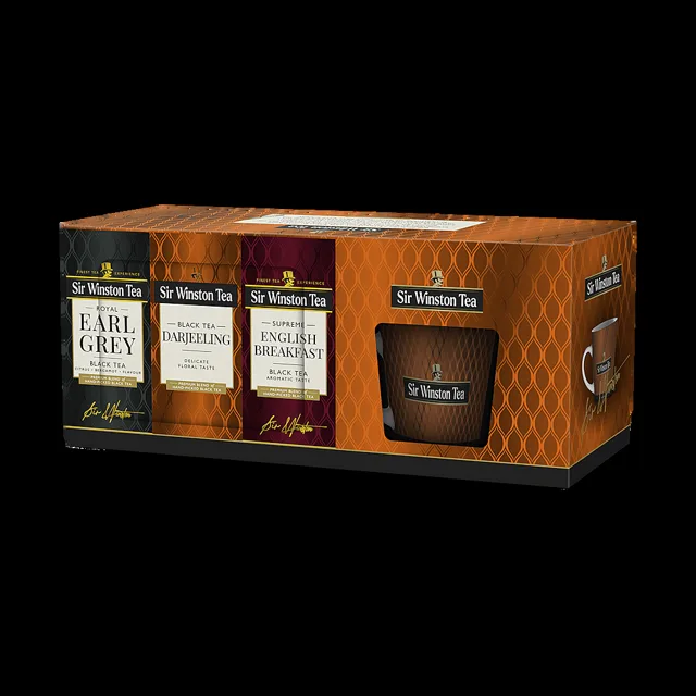 SIR WINSTON English tea tradition černý čaj s hrnkem 3 x 20 sáčků