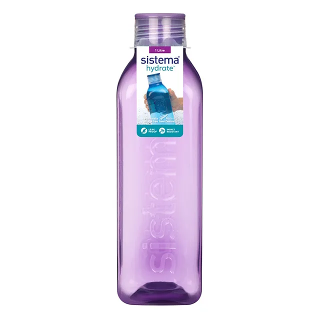 SISTEMA Hydrate láhev square šroubovací fialová 1000 ml