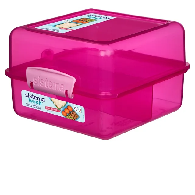 SISTEMA Lunch krabička na oběd s 2 oddíly růžová 1,4 l
