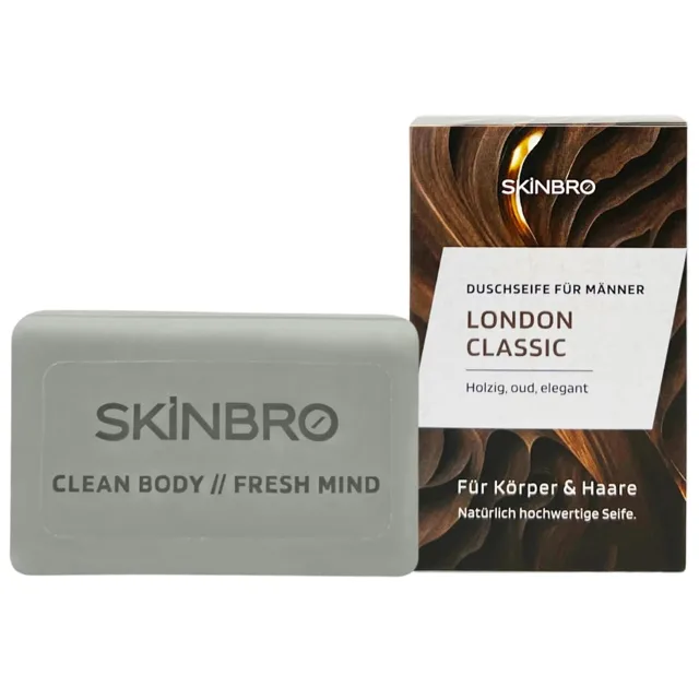 SKINBRO tuhý sprchový gel pro muže London Flair 100 g