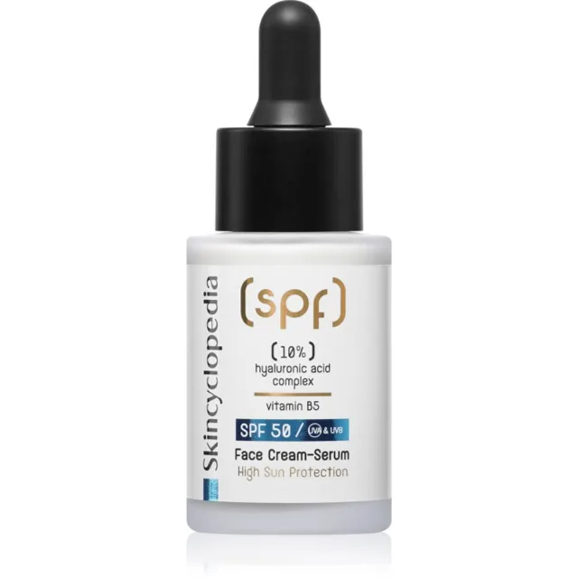 Skincyclopedia 10% Hyaluronic Acid Complex + Vitamin B5 krémové sérum SPF 50 30 ml
