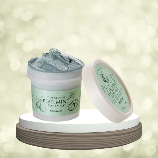 SKINFOOD - Pear Mint Food Mask - Hruškovo-mátová maska s jemným exfoliačním účinkem - 120 g