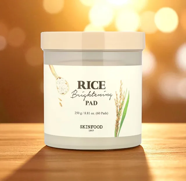 SKINFOOD - Rice Brightening Pad - Rýžové rozjasňující tampony - 60 ks