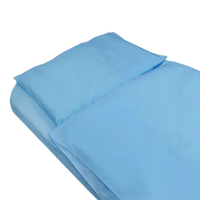 SkinPro Silver dětská sada povlečení třídílná - polštář 40 × 60 cm, přikrývka 100 × 135 cm, prostěradlo 60 × 120 cm světle modrá