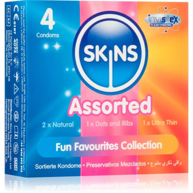 Skins Assorted kondomy mix Vanilla 4 ks