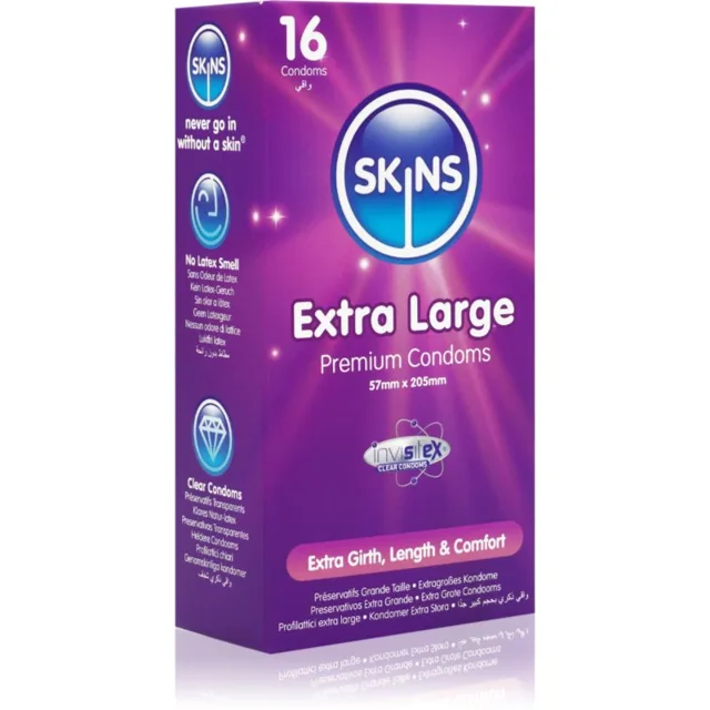 Skins Extra Large kondomy Vanilla 16 ks