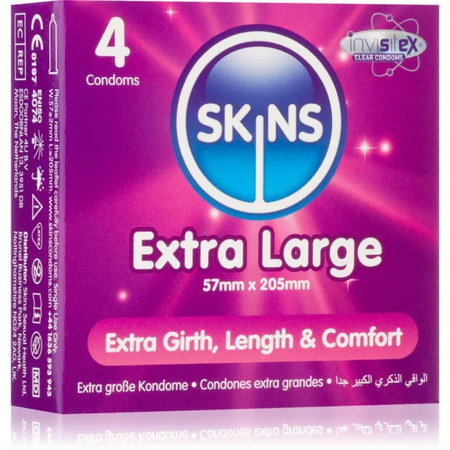 Skins Extra Large kondomy Vanilla 4 ks