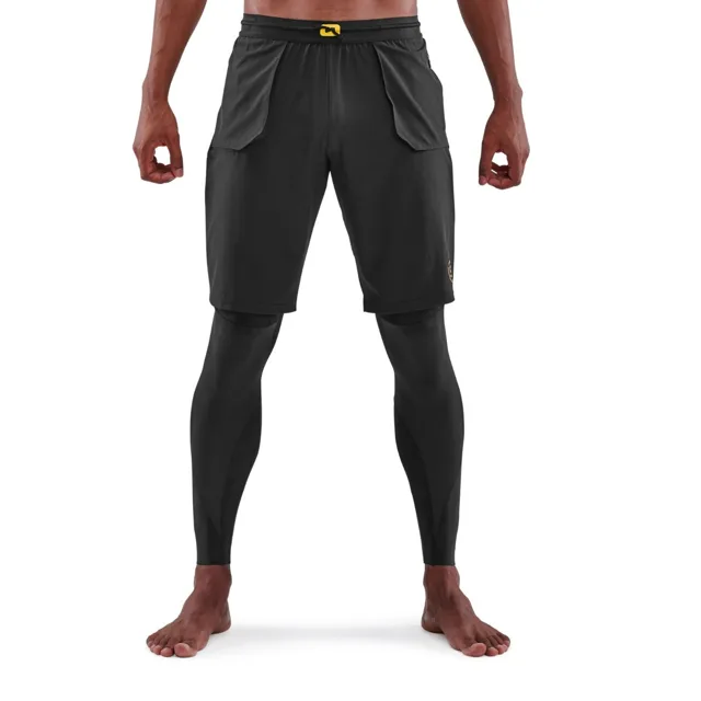 SKINS Kompresní legíny Series-5 Travel and Recovery Black