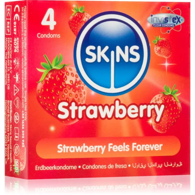 Skins Strawberry kondomy 4 ks