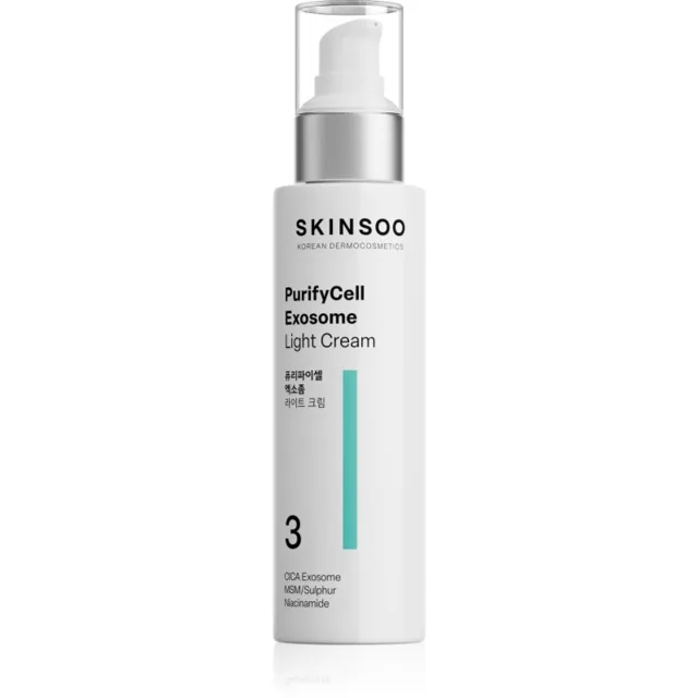SKINSOO PurifyCell Exosome Light Cream lehký hydratační krém s matujícím efektem 120 ml