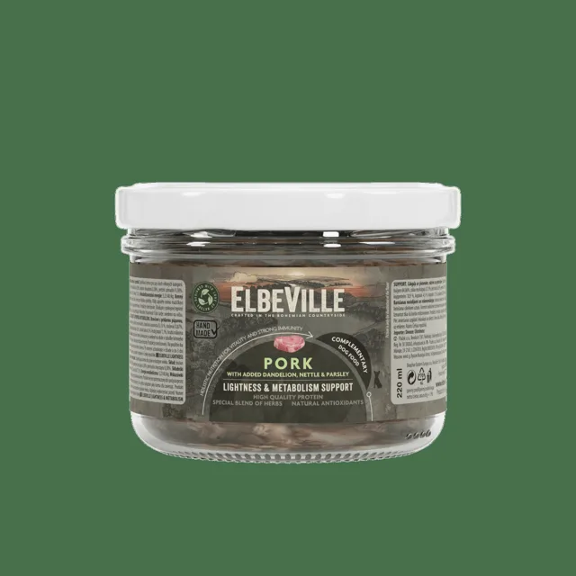 Sklenice Elbeville Lightness & Metabolism Support, vepřové s přidanou smetánkou lékařskou 220 ml