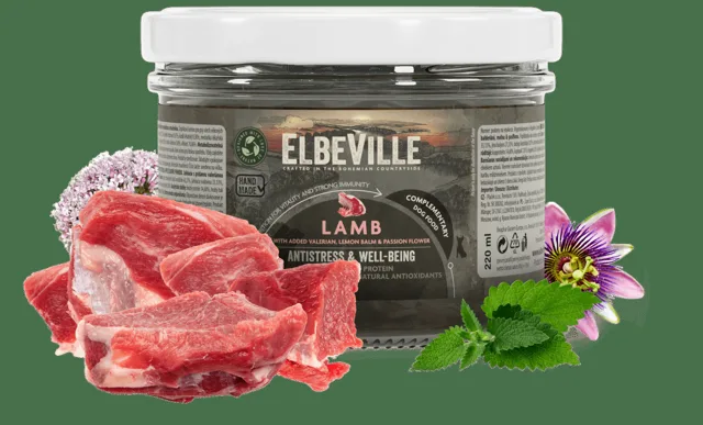 Sklenice Elbeville Tranquility & Well-being jehněčí s kozlíkem, meduňkou a mučenkou 220ml