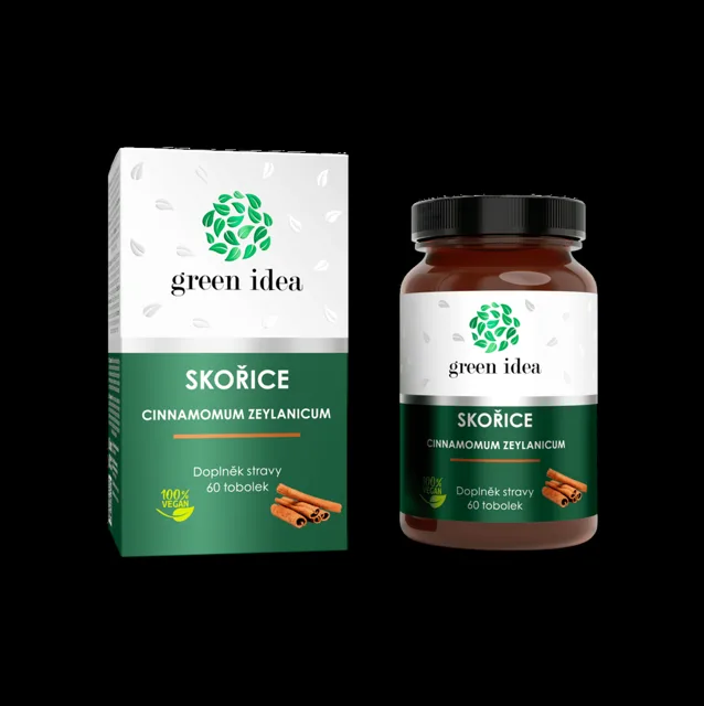 Skořice – 60 kapslí – Green idea